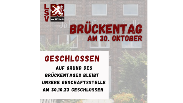 Brückentag am 30.10.2023